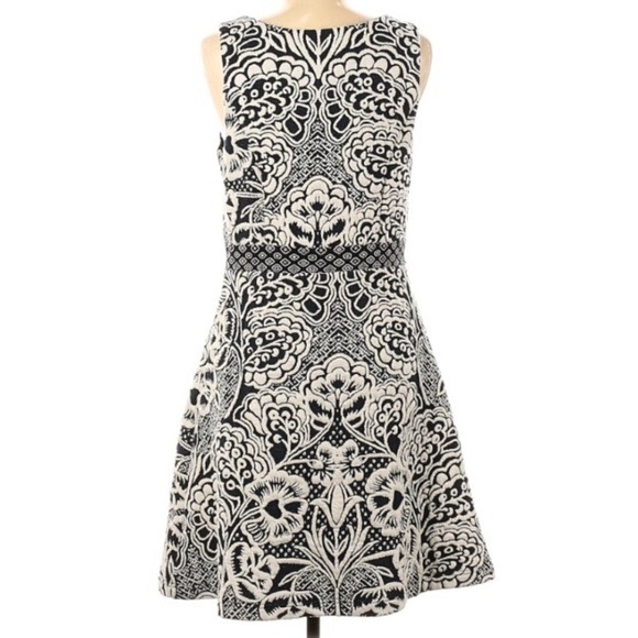 Ett: twa Anthropologie black and white sleeveless a line classic dress medium - Picture 2 of 5